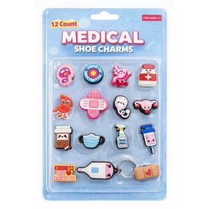 Charms 14 Pcs Medical Jibbitz & Keychain